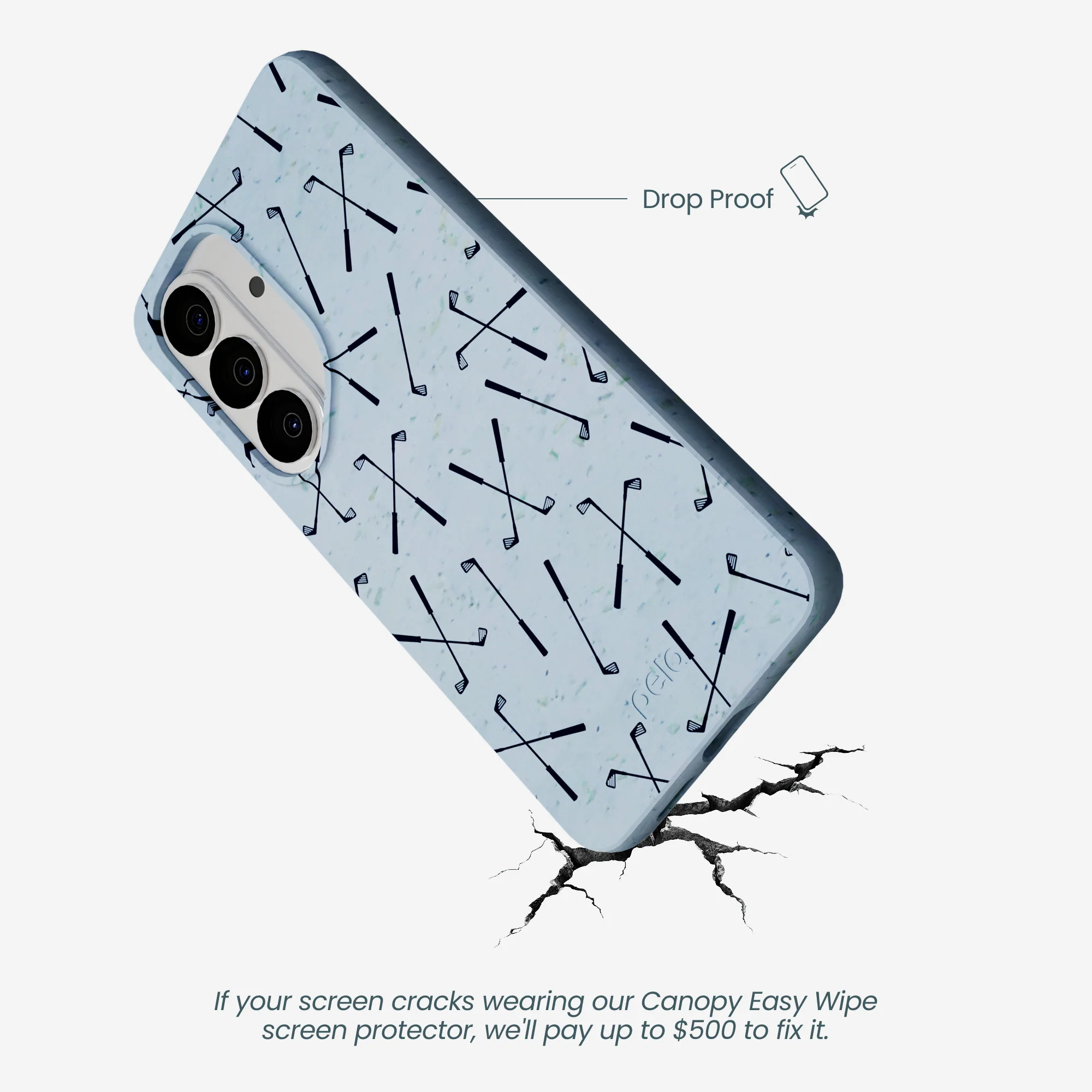 Powder Blue Golf Clubs Samsung Galaxy S26 Case - Image 4