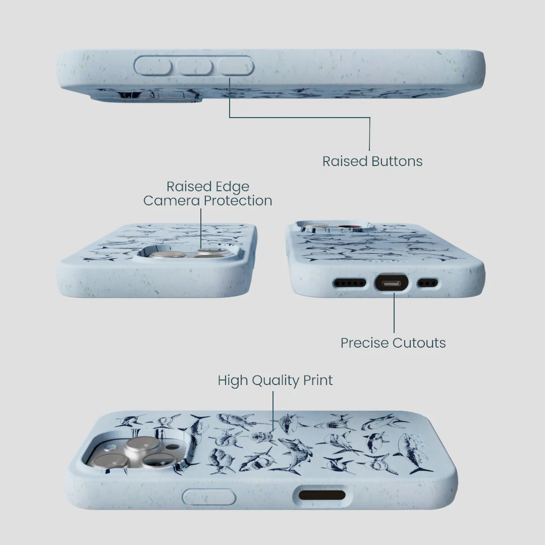 Powder Blue Great White iPhone 16 Pro Case - Image 3