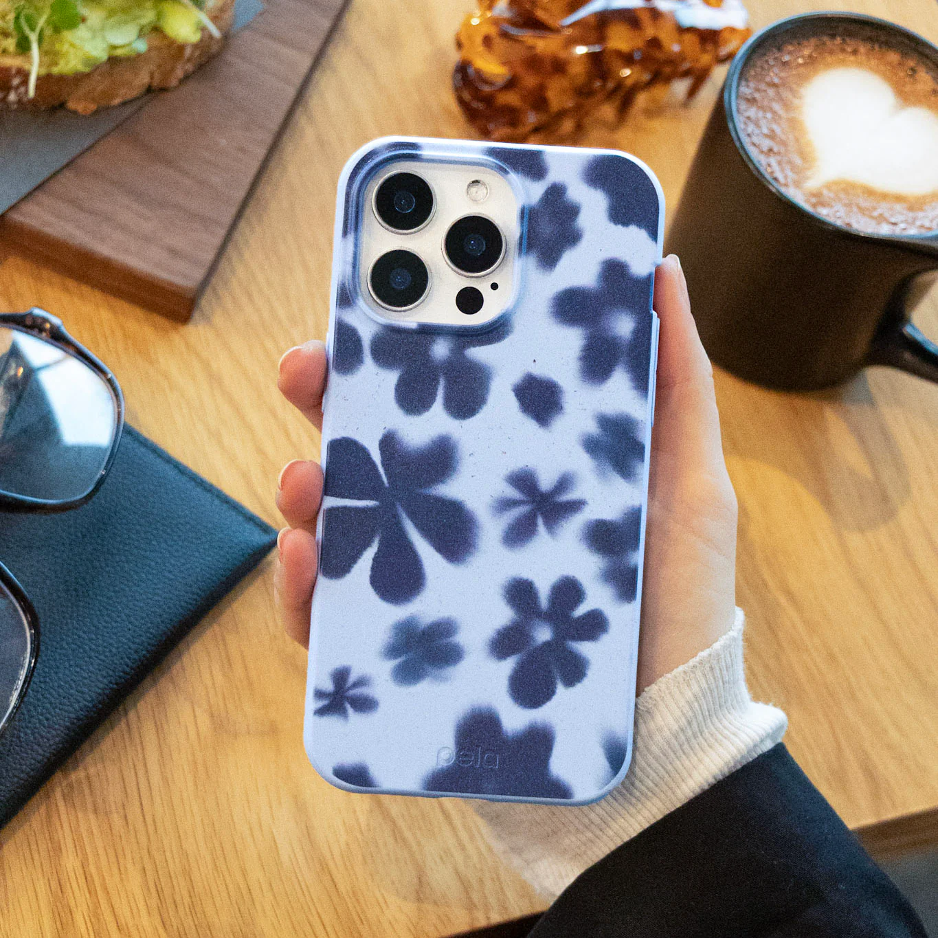Powder Blue Hazy Daisies iPhone 11 Case - Image 6