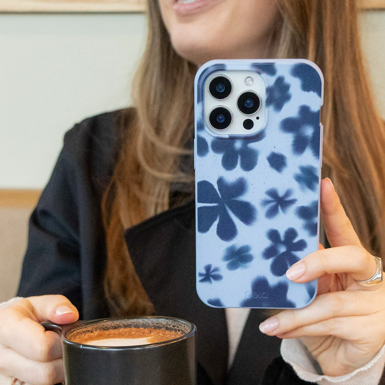 Powder Blue Hazy Daisies iPhone XR Case - Image 2
