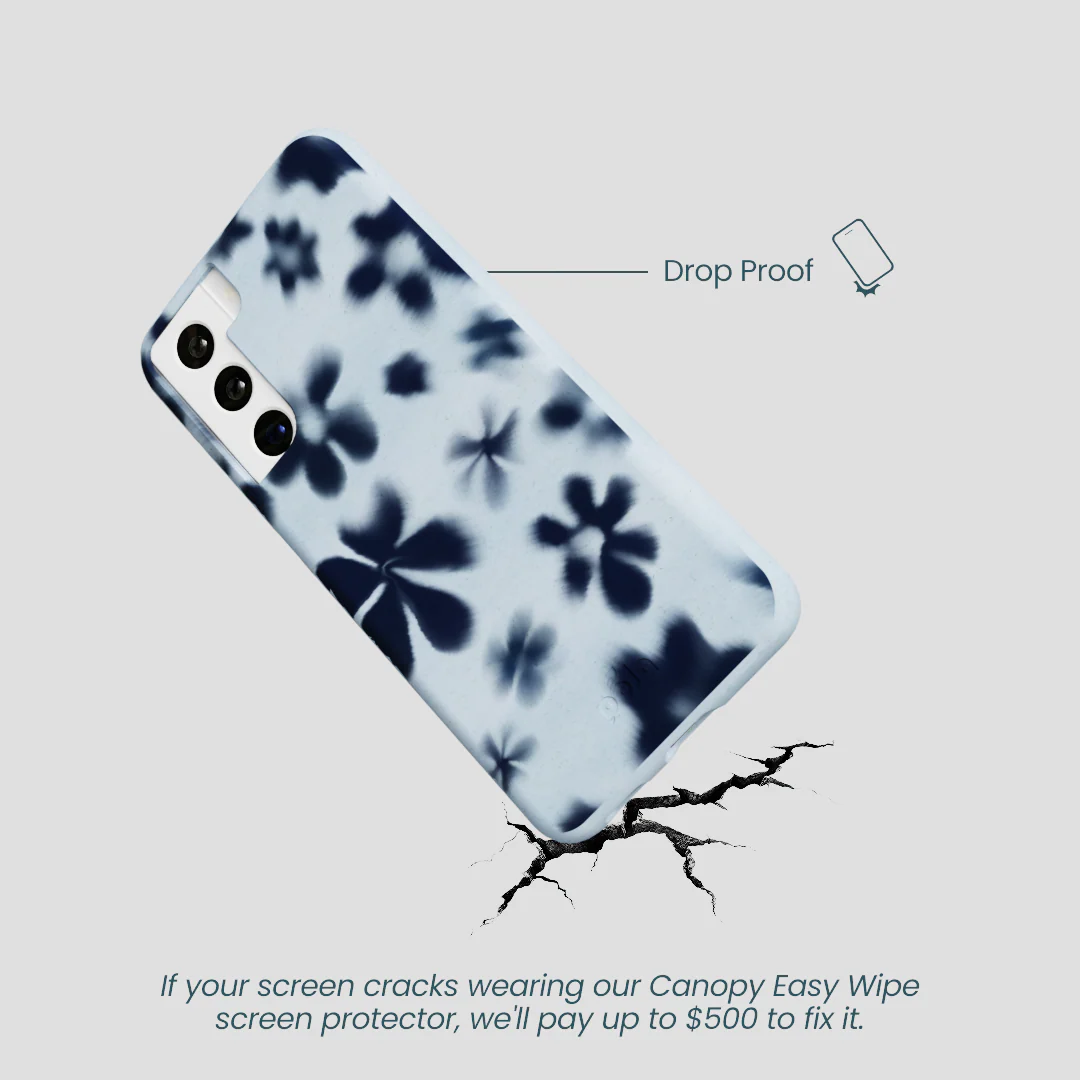 Powder Blue Hazy Daisies Samsung Galaxy S21 Case - Image 5