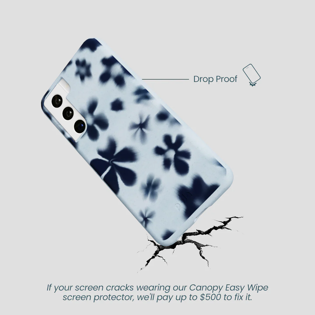 Powder Blue Hazy Daisies Samsung Galaxy S22 Case - Image 5