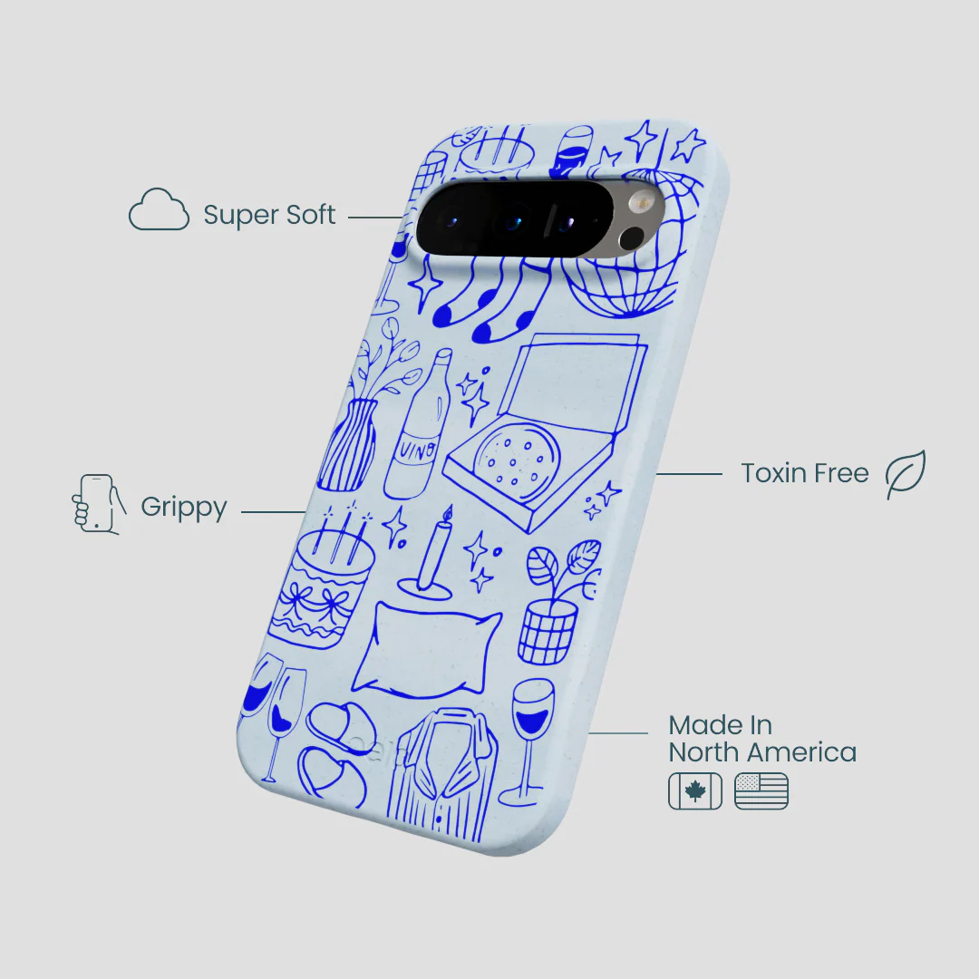 Powder Blue Home for Midnight Google Pixel 9/9 Pro Case - Image 4