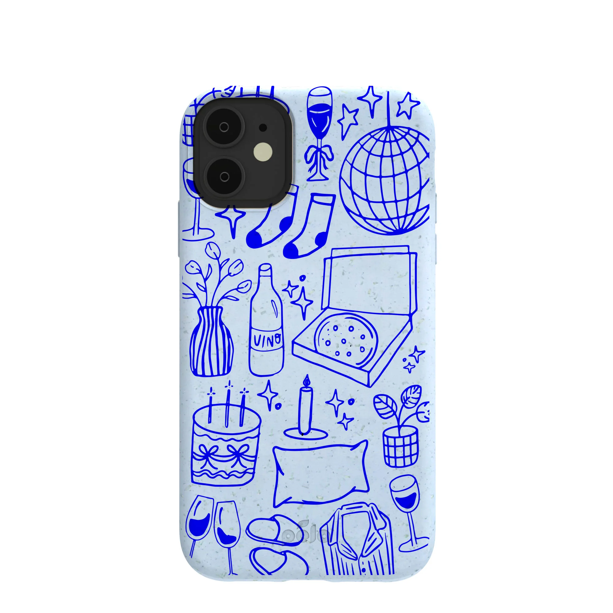 Powder Blue Home for Midnight iPhone 11 Case