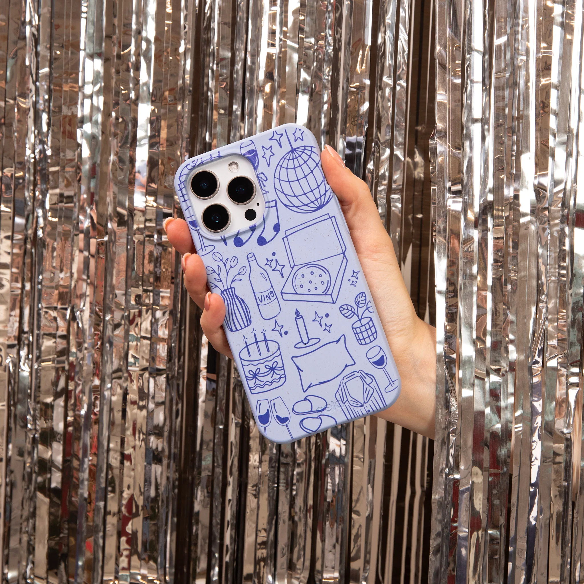 Powder Blue Home for Midnight iPhone 12/ iPhone 12 Pro Case - Image 2