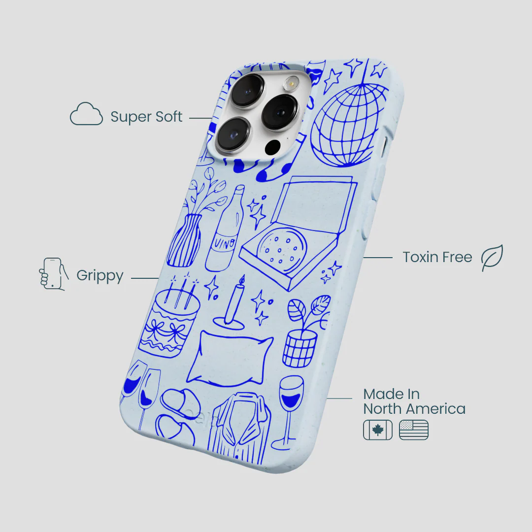 Powder Blue Home for Midnight iPhone 13 Pro Max Case - Image 4