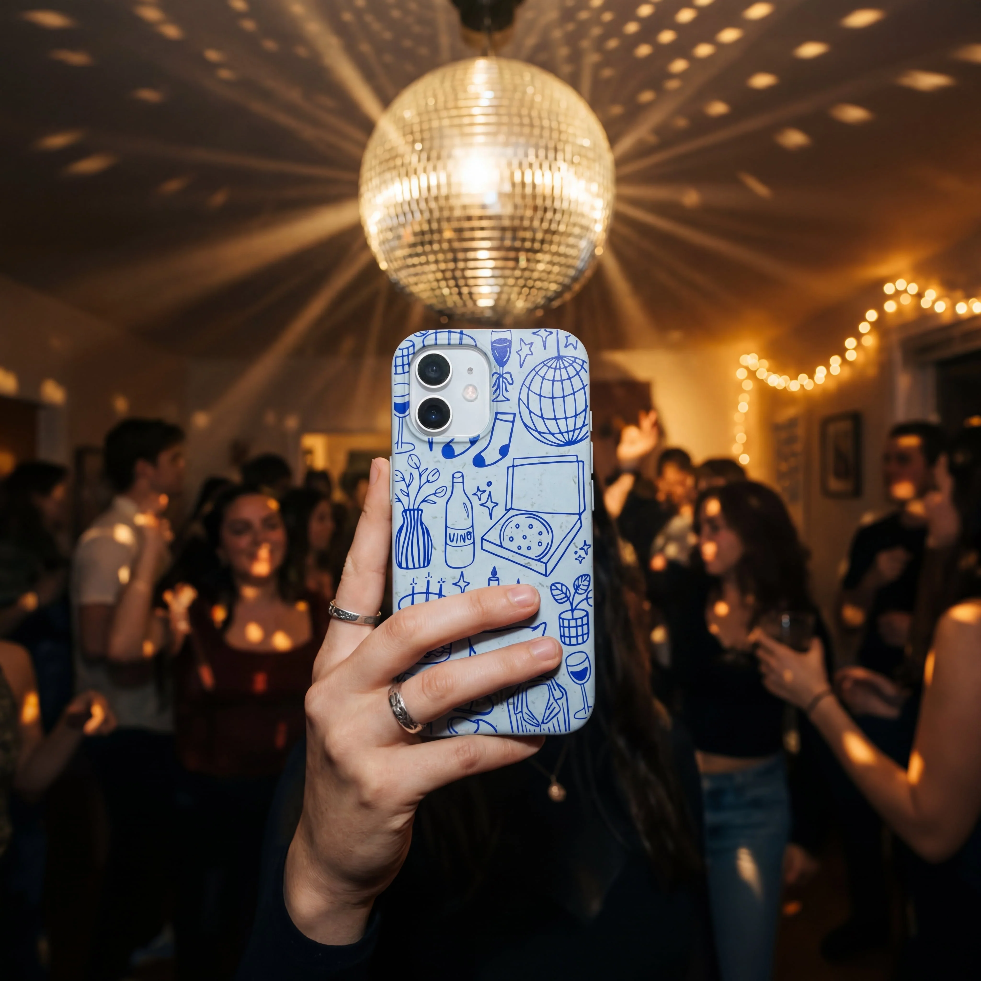 Powder Blue Home for Midnight iPhone 16 Pro Case - Image 2