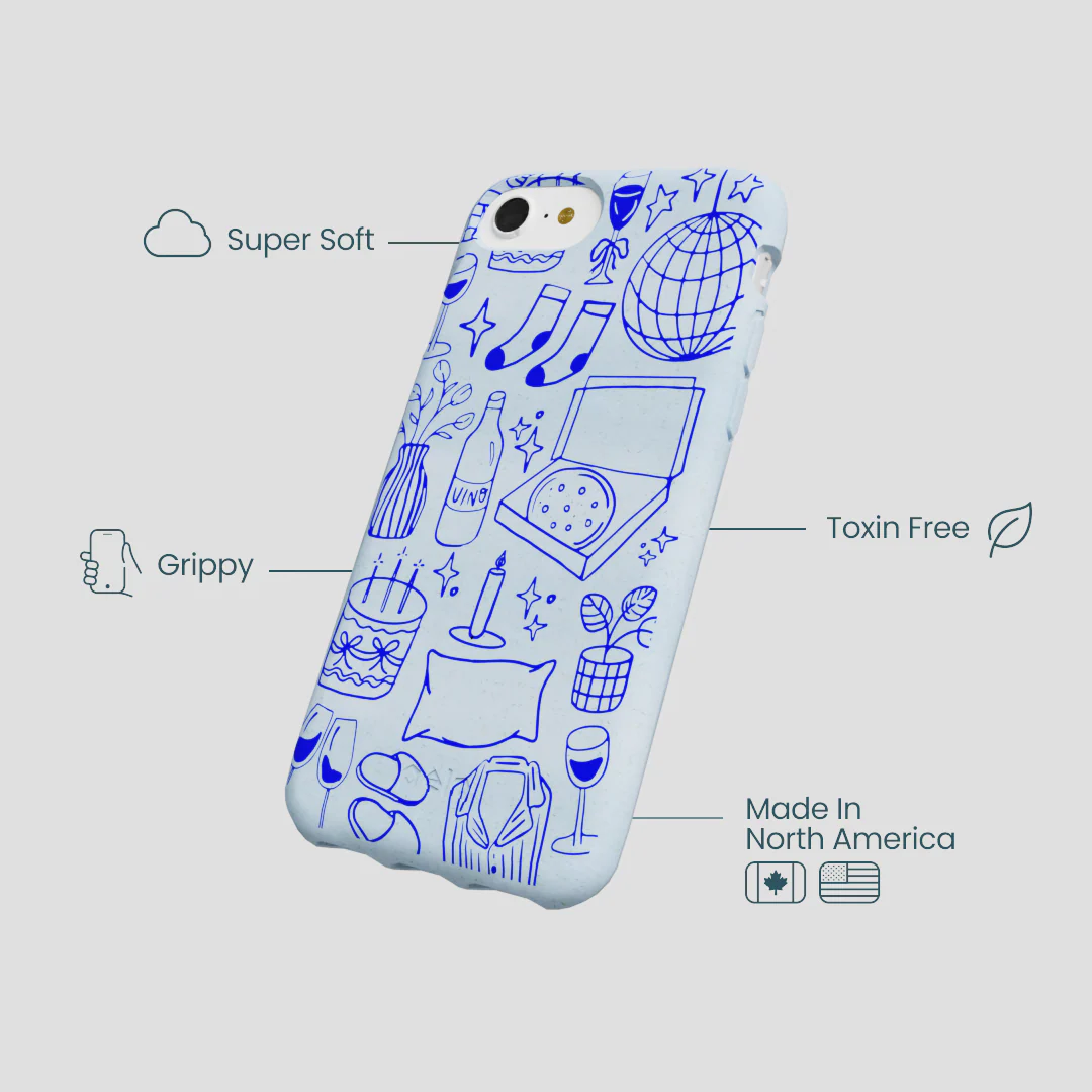Powder Blue Home for Midnight iPhone 6/6s/7/8/SE Case - Image 4
