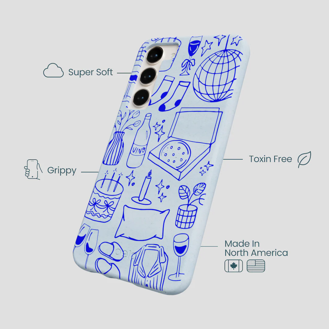 Powder Blue Home for Midnight Samsung Galaxy S24+(Plus) Case - Image 4