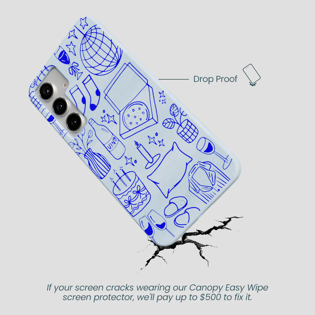 Powder Blue Home for Midnight Samsung Galaxy S25+(Plus) Case - Image 5