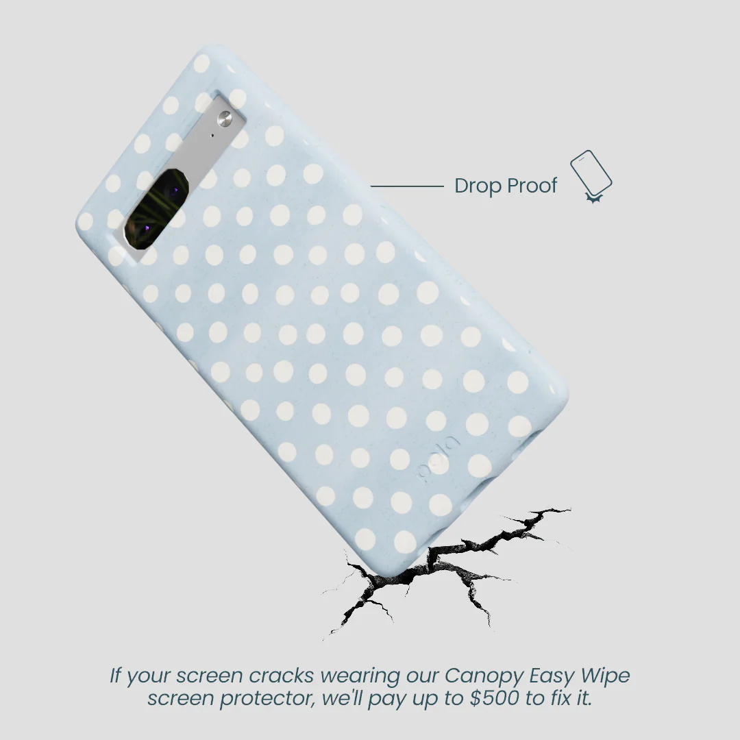 Powder Blue Indigo Dots Google Pixel 7a Case - Image 5