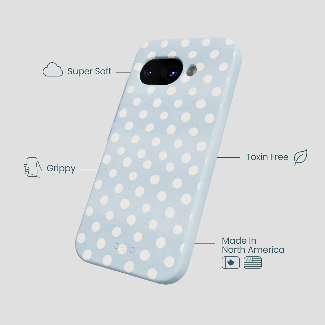 Powder Blue Indigo Dots Google Pixel 9a Case - Image 4