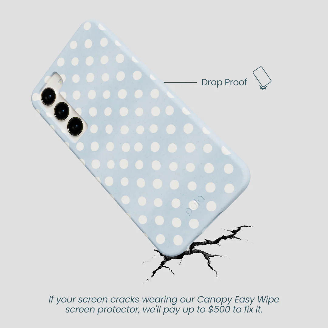 Powder Blue Indigo Dots Samsung Galaxy S23+(Plus) Case - Image 5