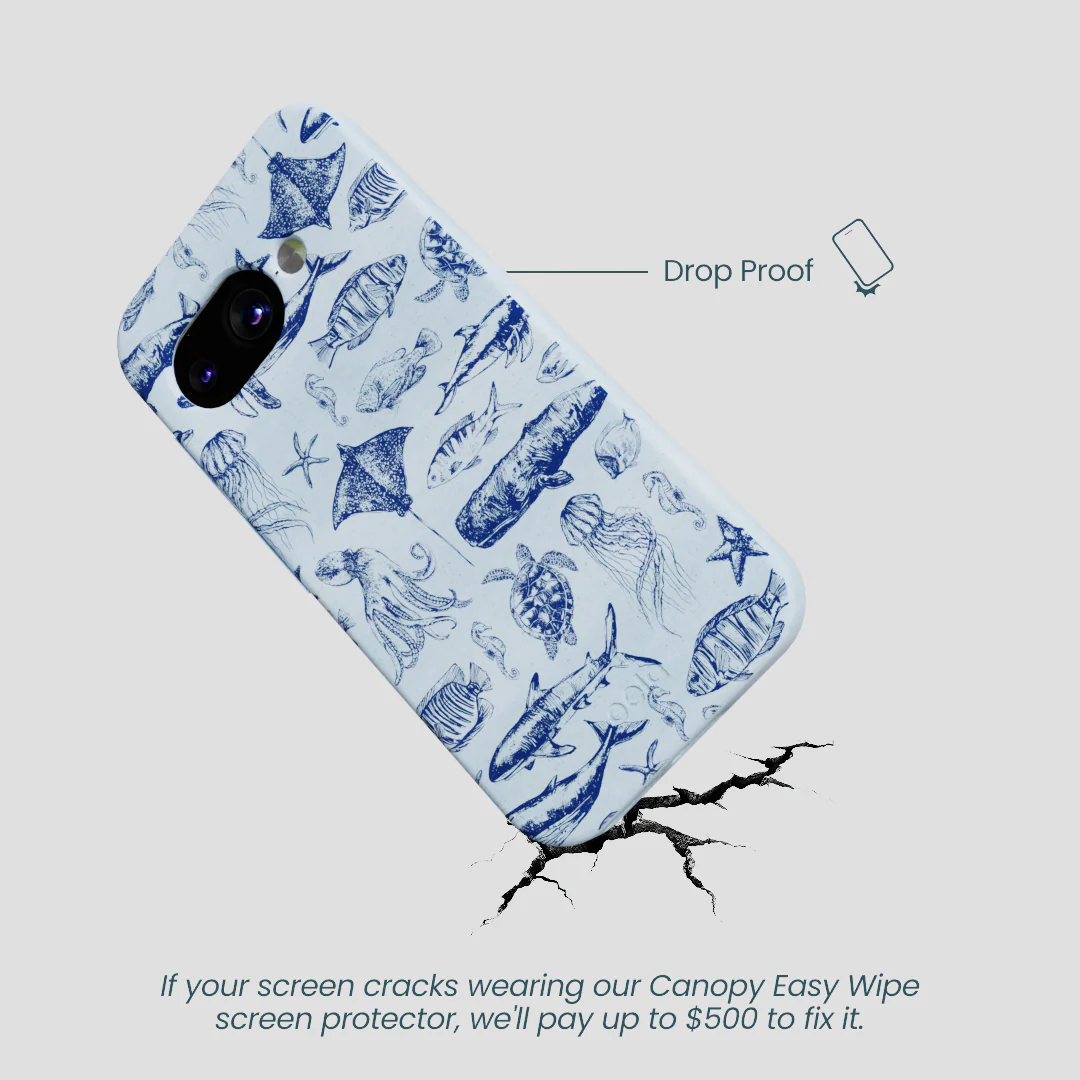 Powder Blue Marine Life Google Pixel 9a Case - Image 4
