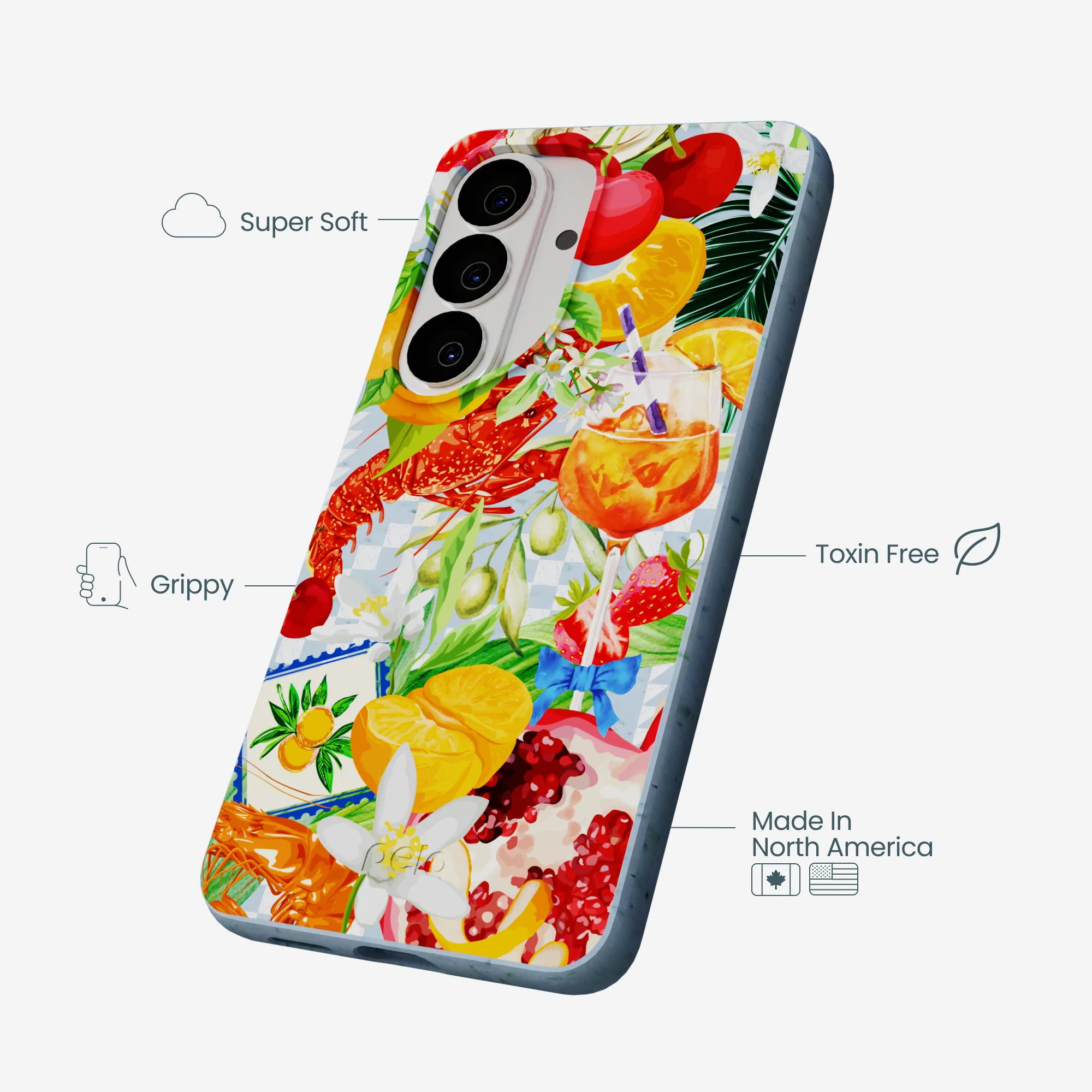Powder Blue Mediterranean Summers Samsung Galaxy S26 Case - Image 4