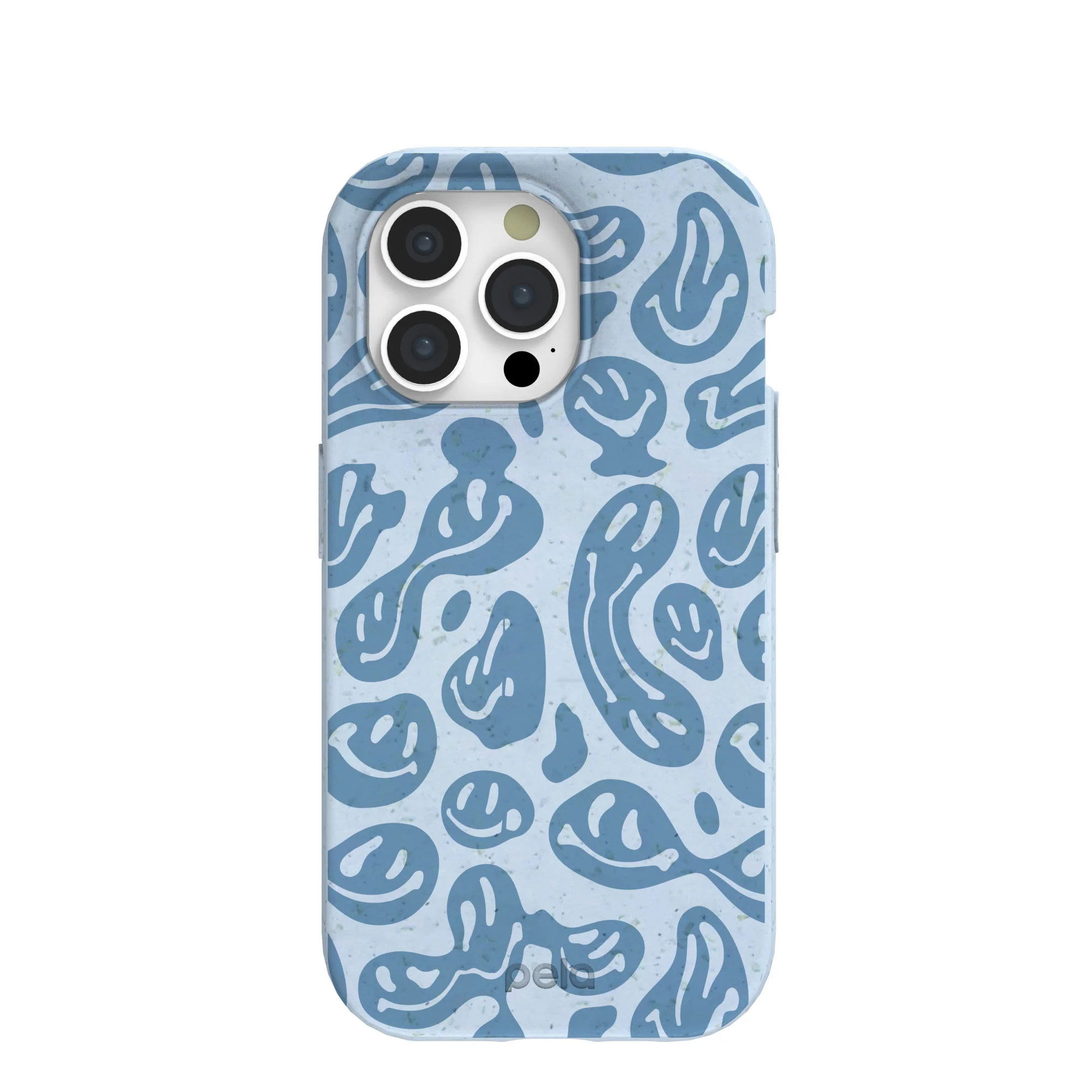 Powder Blue Melting Faces iPhone 15 Pro Case