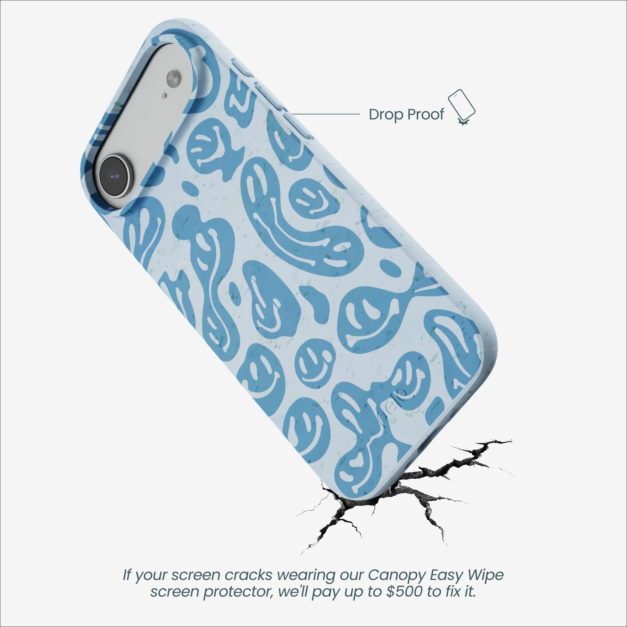 Powder Blue Melting Faces iPhone Air Case - Image 4