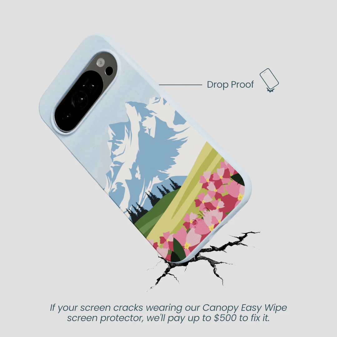 Powder Blue Mountains and Blooms Google Pixel 10/10 Pro Case - Image 5