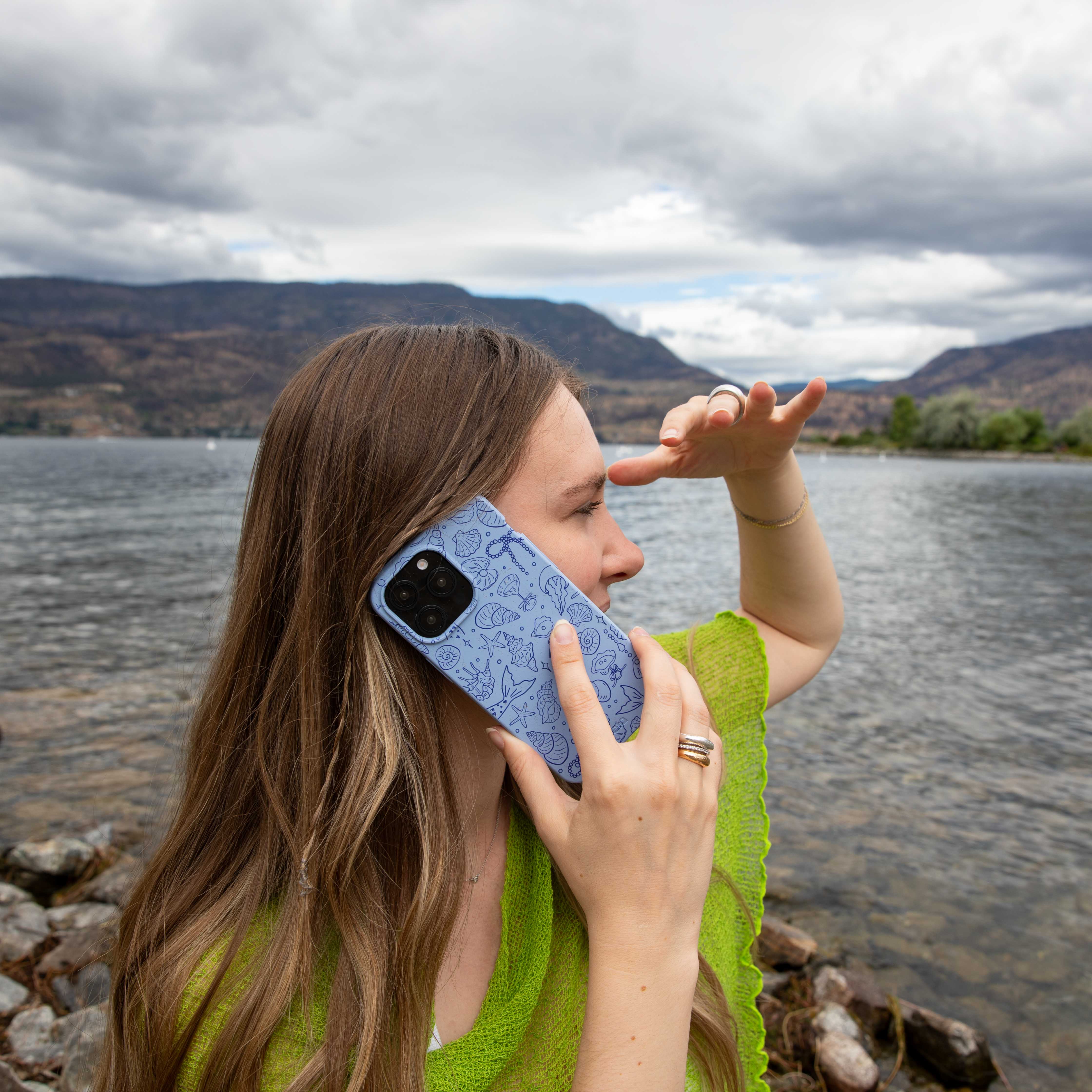 Powder Blue Ocean Charms Google Pixel 6 Case - Image 9