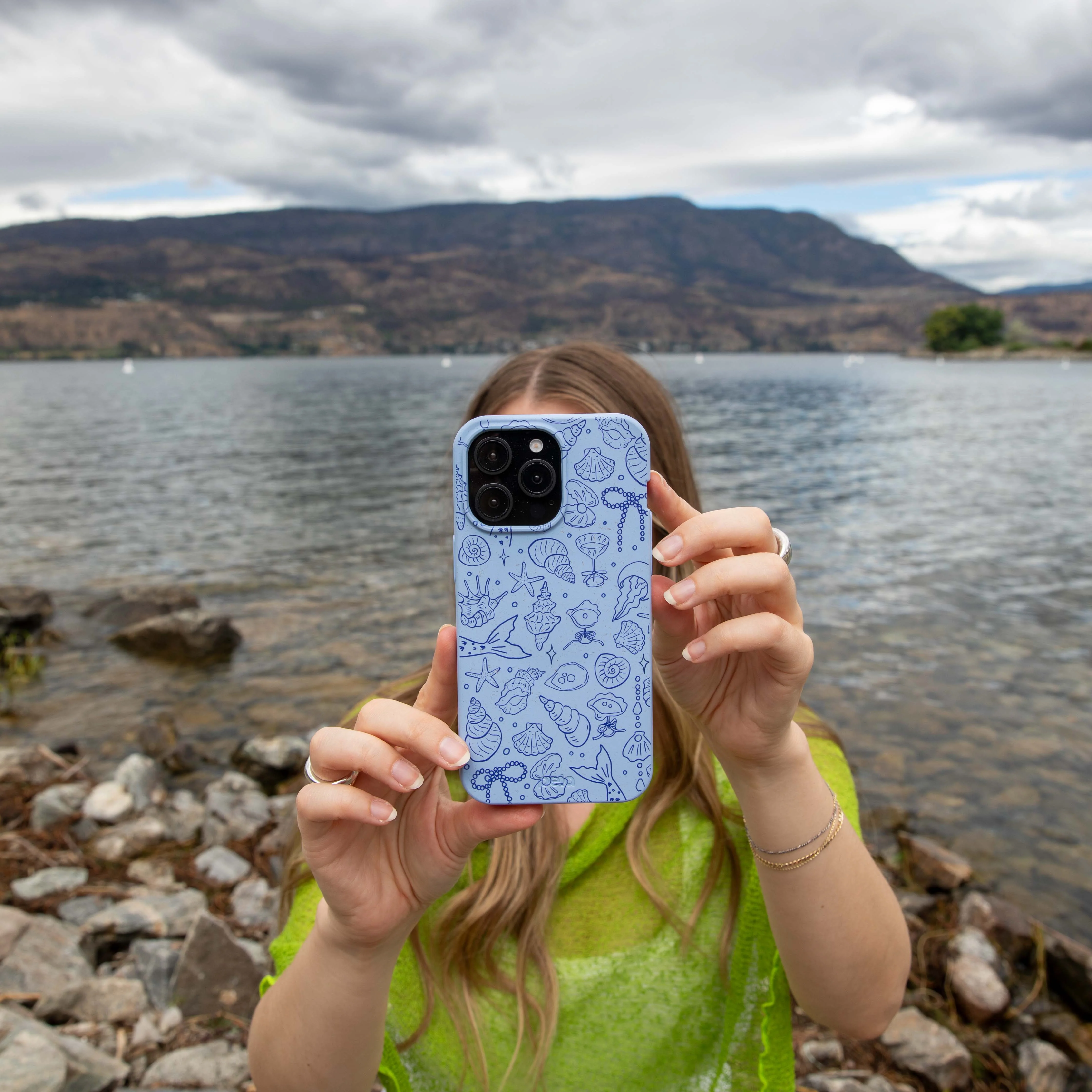 Powder Blue Ocean Charms Google Pixel 7 Case - Image 2