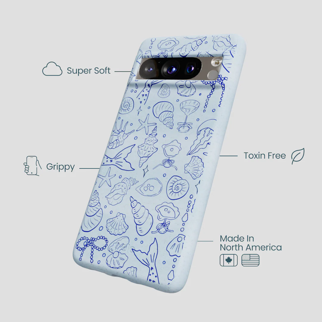 Powder Blue Ocean Charms Google Pixel 8 Pro Case - Image 4