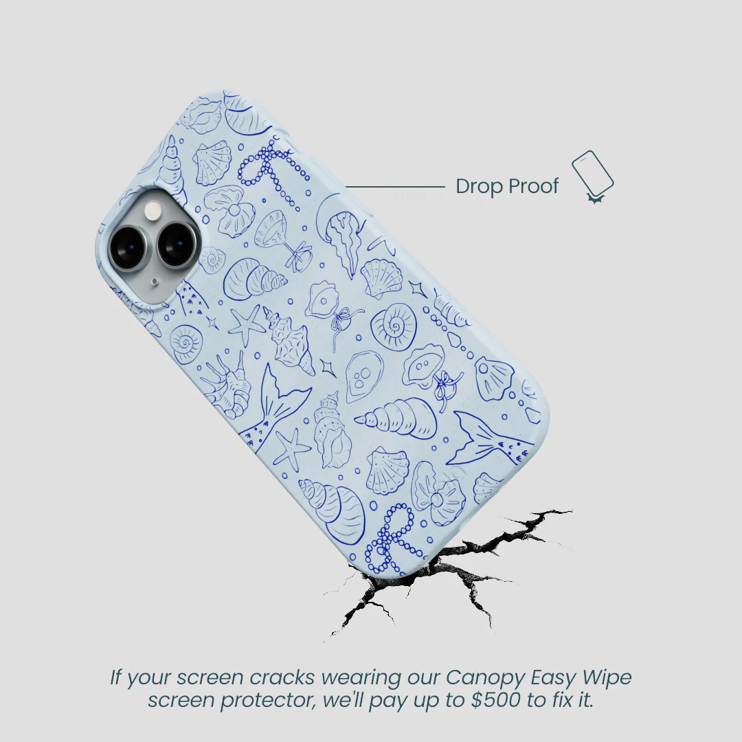 Powder Blue Ocean Charms iPhone 14 Case - Image 5