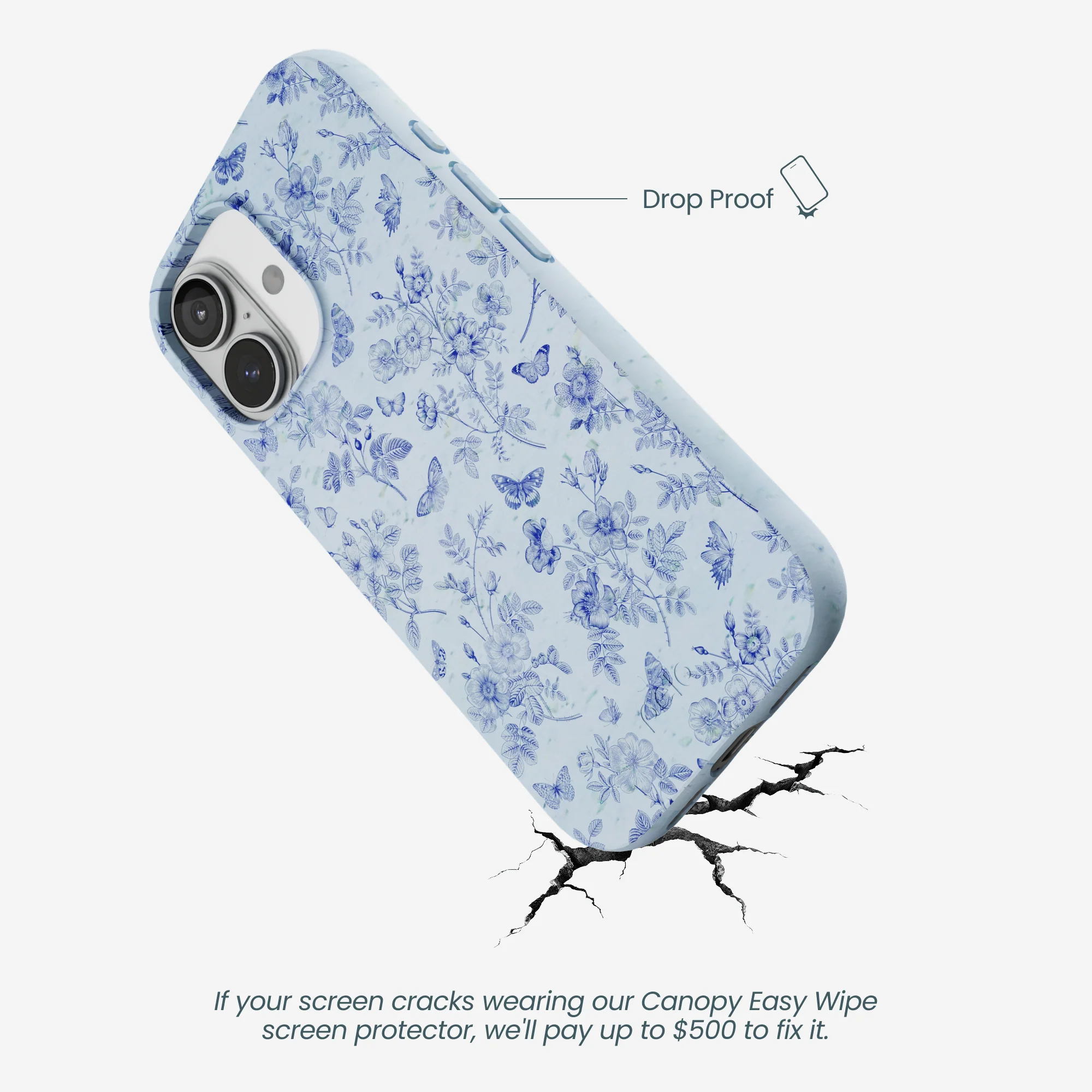 Powder Blue Porcelain iPhone 17 Case - Image 5