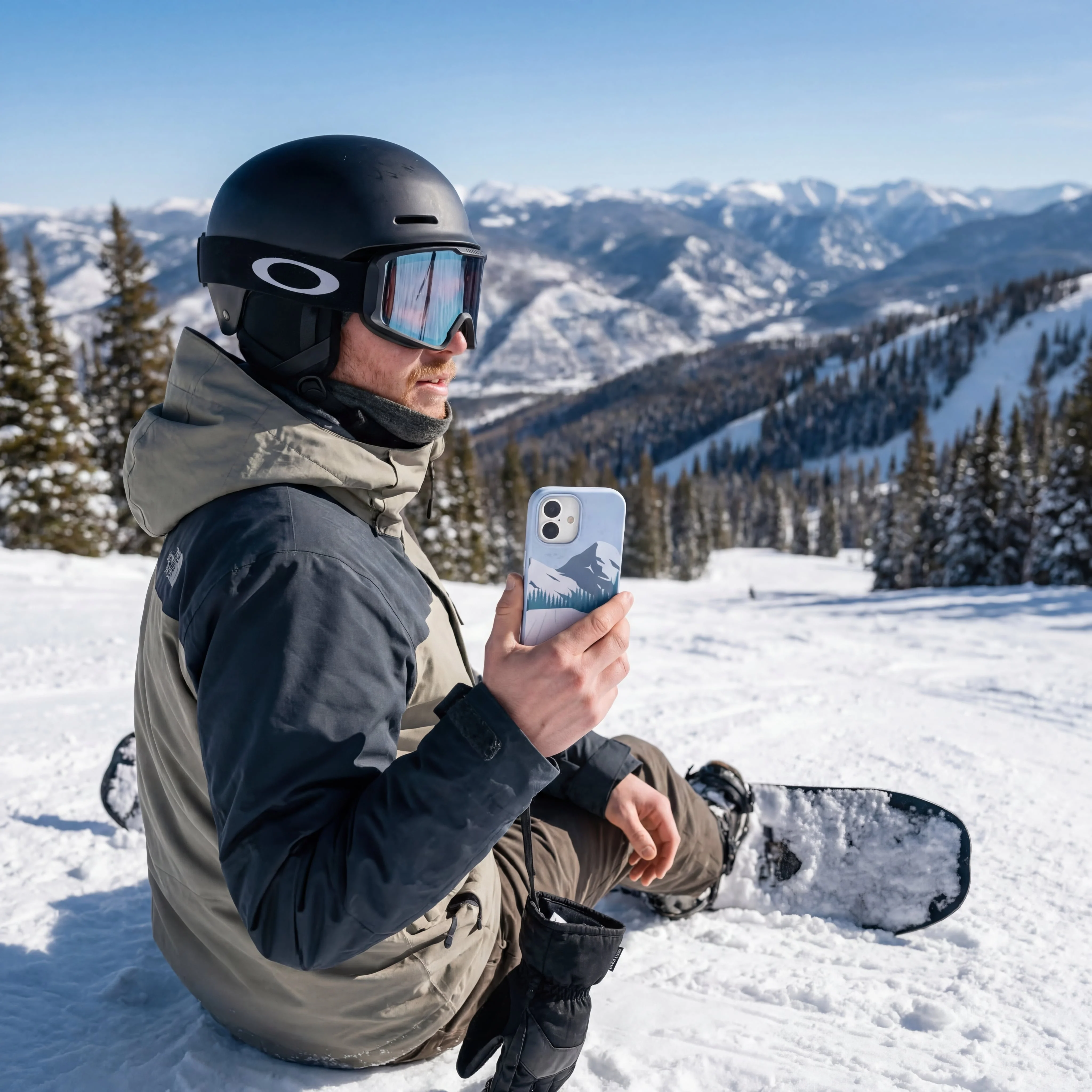 Powder Blue Shredding Peaks iPhone 17 Pro Case - Image 2