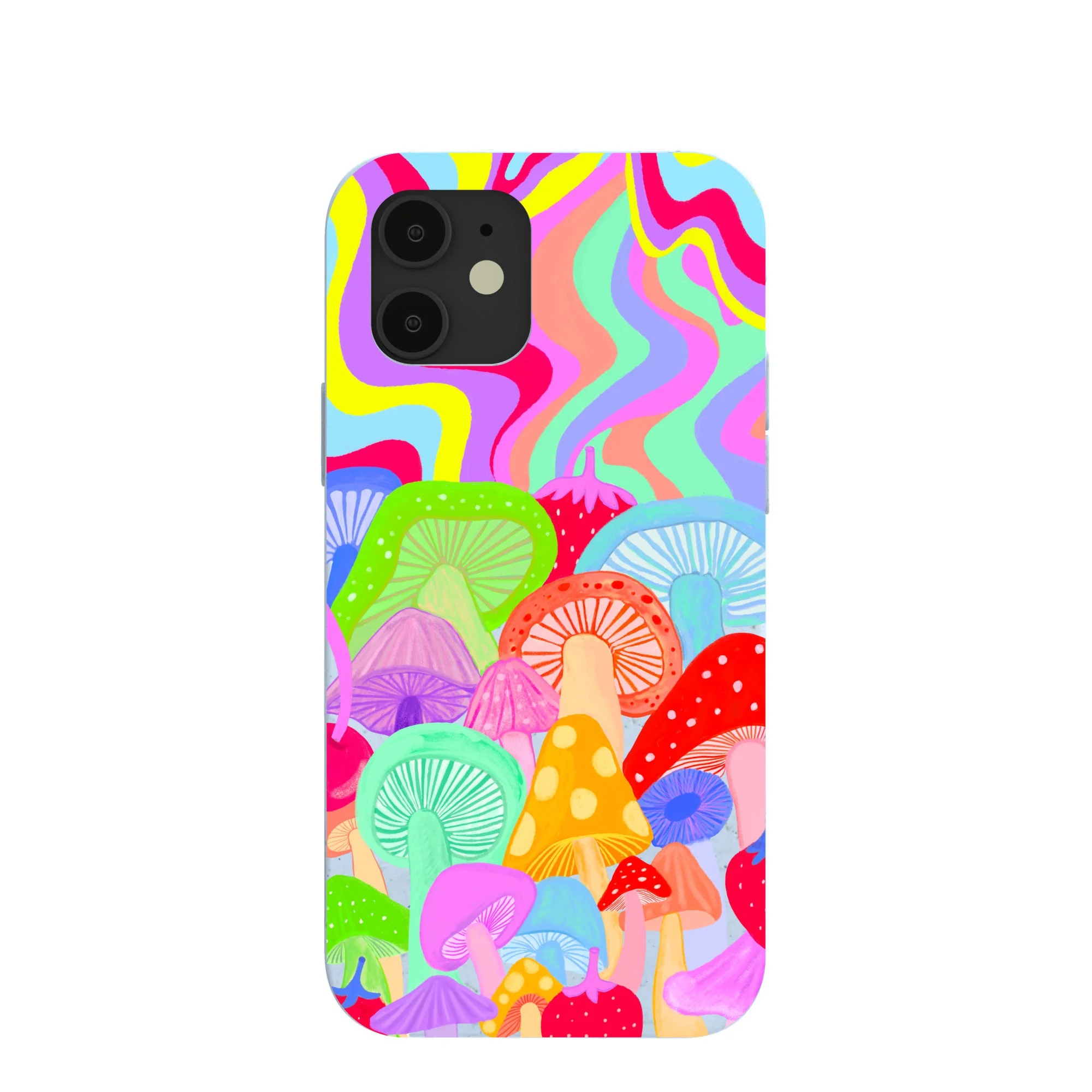 Powder Blue Shroom Spiral iPhone 12/ iPhone 12 Pro Case