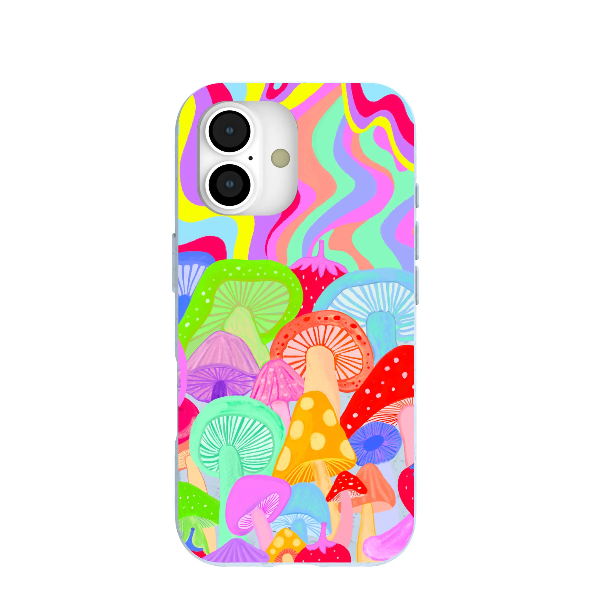 Powder Blue Shroom Spiral iPhone 17 Case