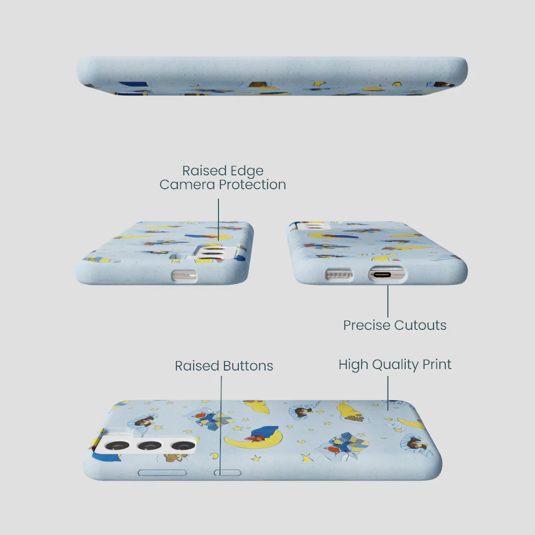 Powder Blue Starlight Sleep Samsung Galaxy S21 Case - Image 3
