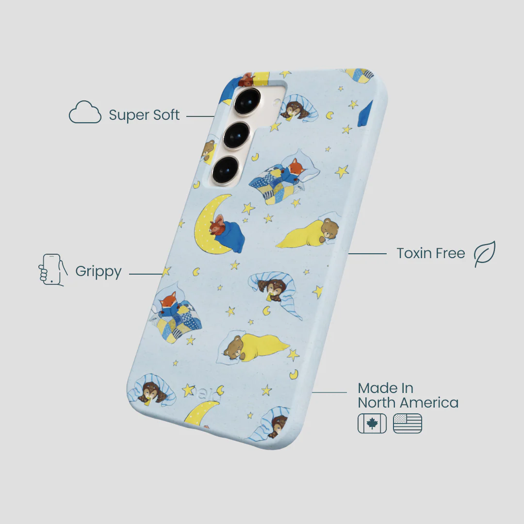 Powder Blue Starlight Sleep Samsung Galaxy S24 Case - Image 4