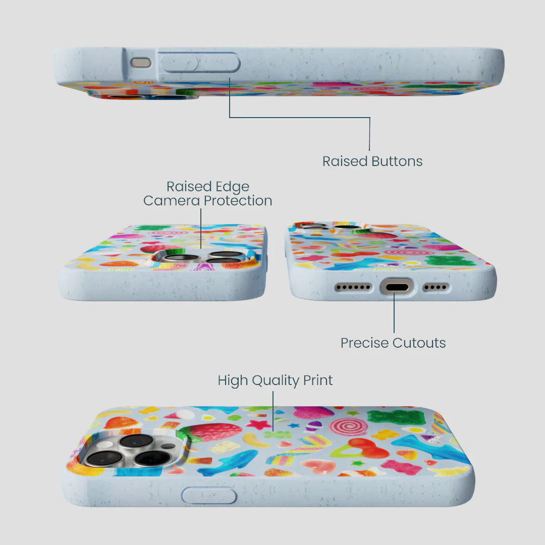 Powder Blue Super Gummies iPhone 15 Pro Max Case - Image 3