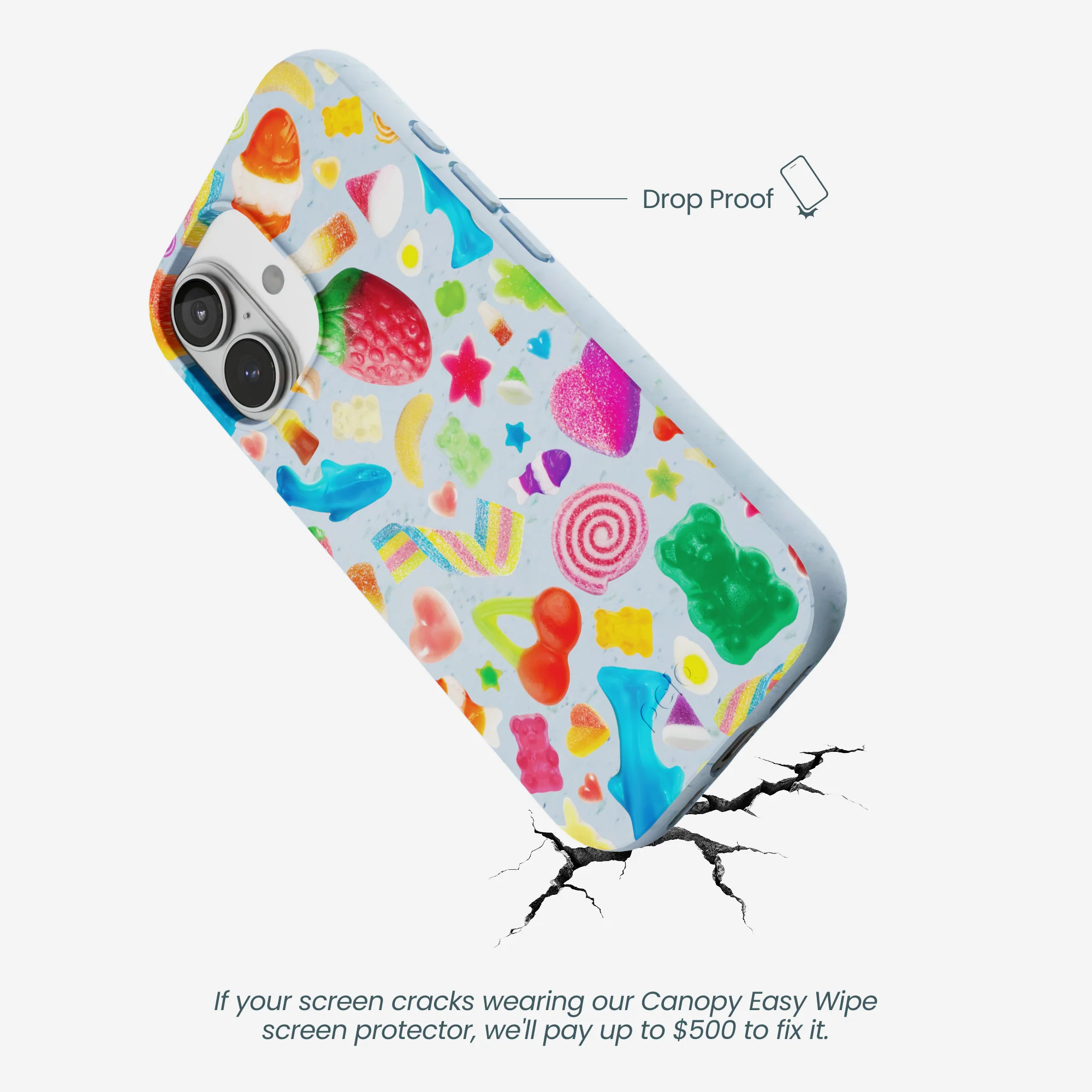 Powder Blue Super Gummies iPhone 17 Case - Image 5