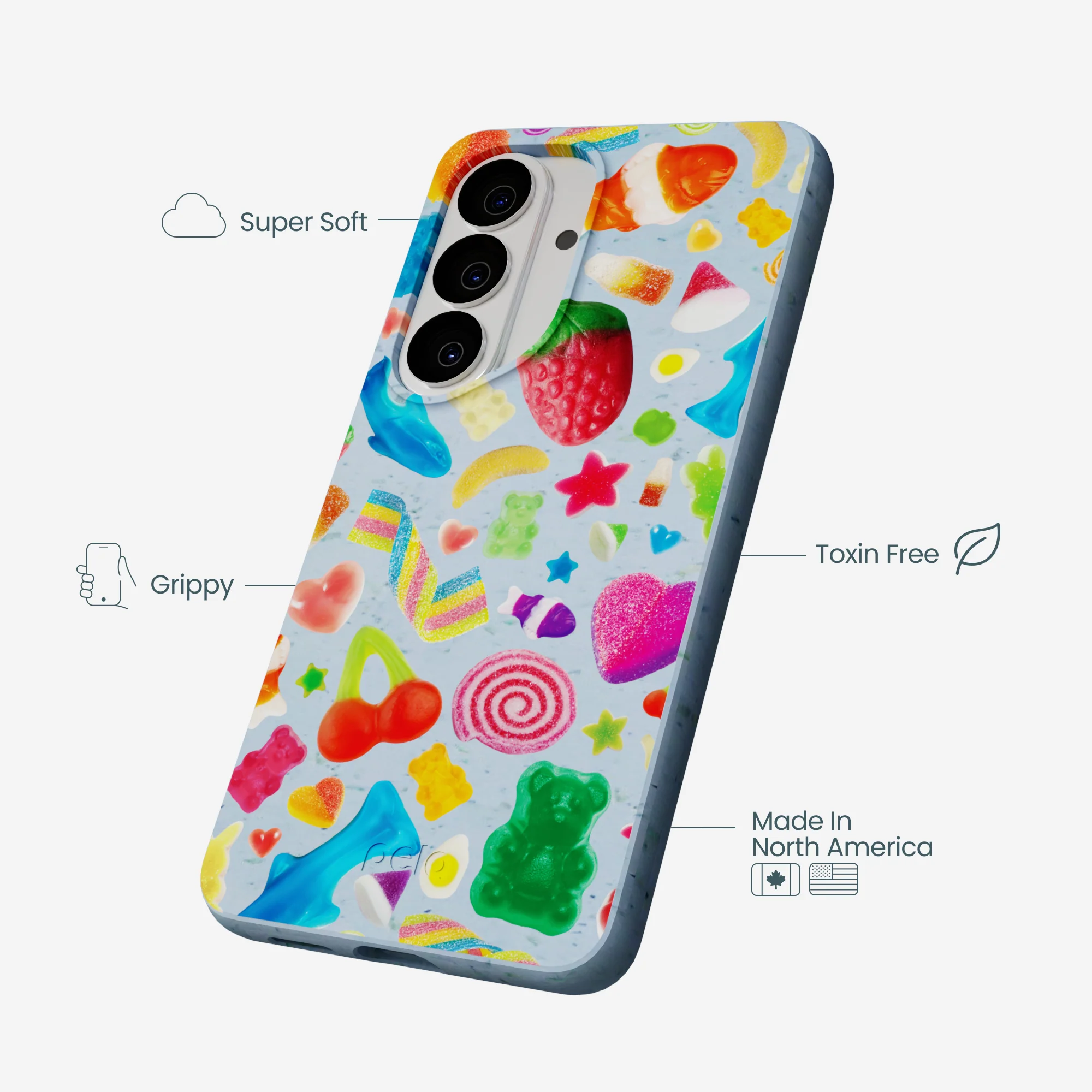 Powder Blue Super Gummies Samsung Galaxy S26 Case - Image 4