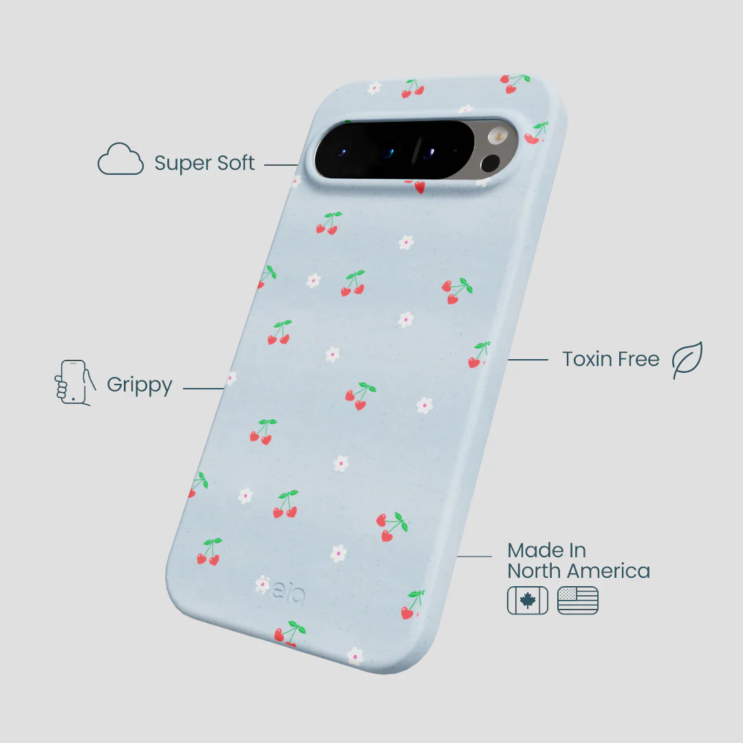 Powder Blue Sweet Cherries Google Pixel 9 Pro XL Case - Image 3