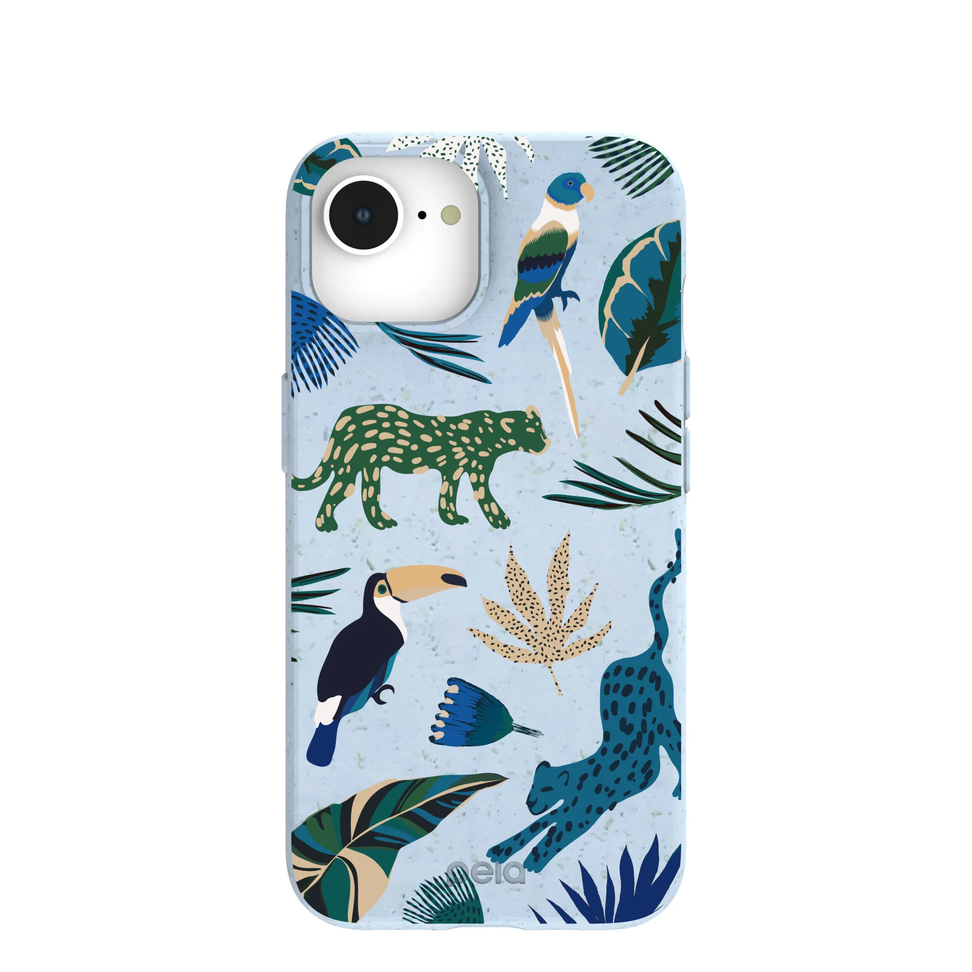 Powder Blue Tropical Rainforest iPhone 16e/17e Case