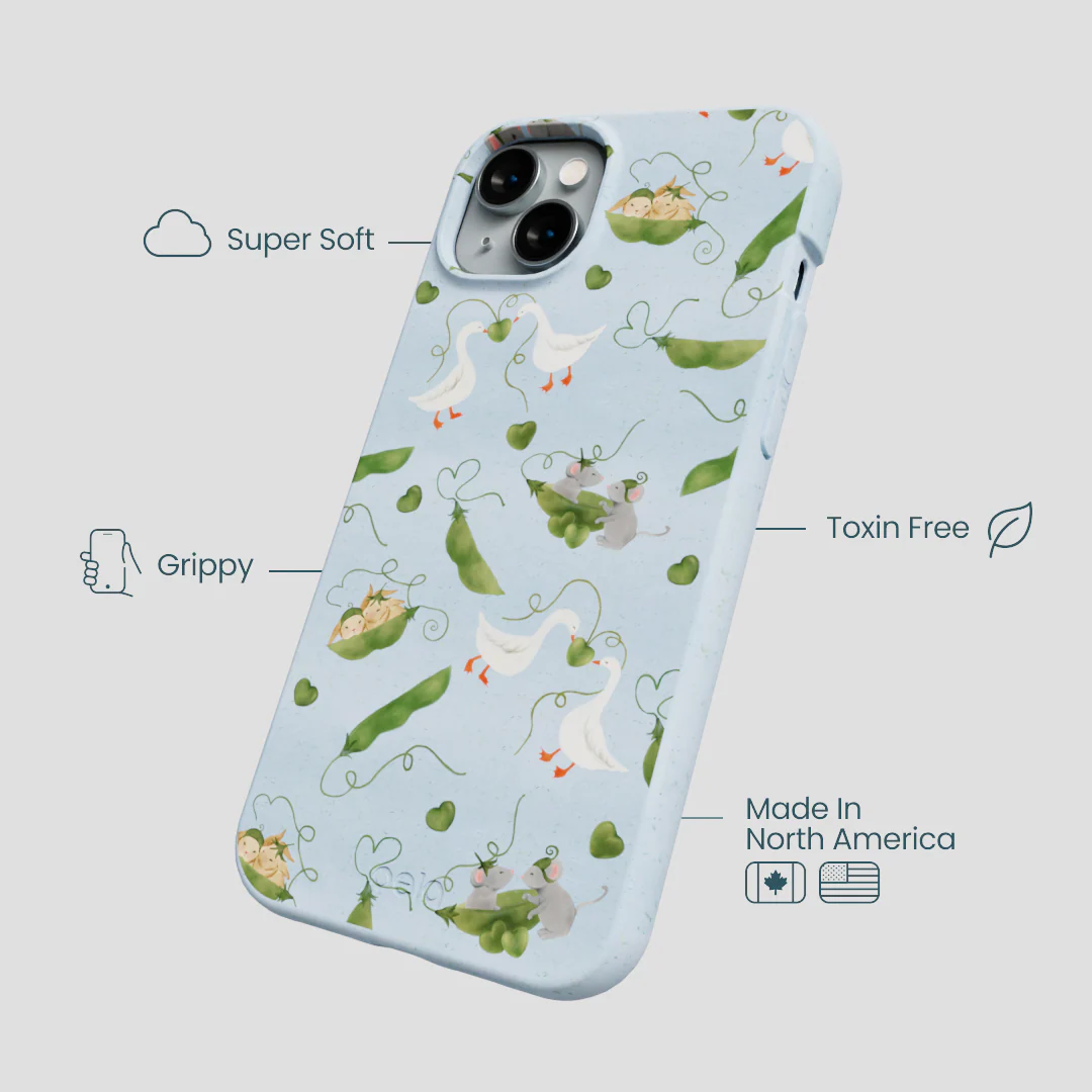 Powder Blue Two Peas in a Pod iPhone 15 Plus Case - Image 4