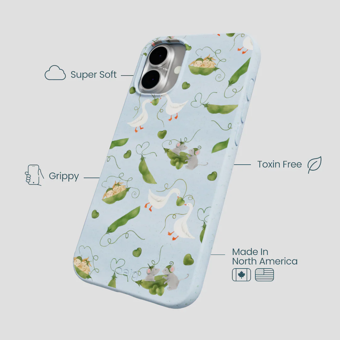 Powder Blue Two Peas in a Pod iPhone 16 Plus Case - Image 4