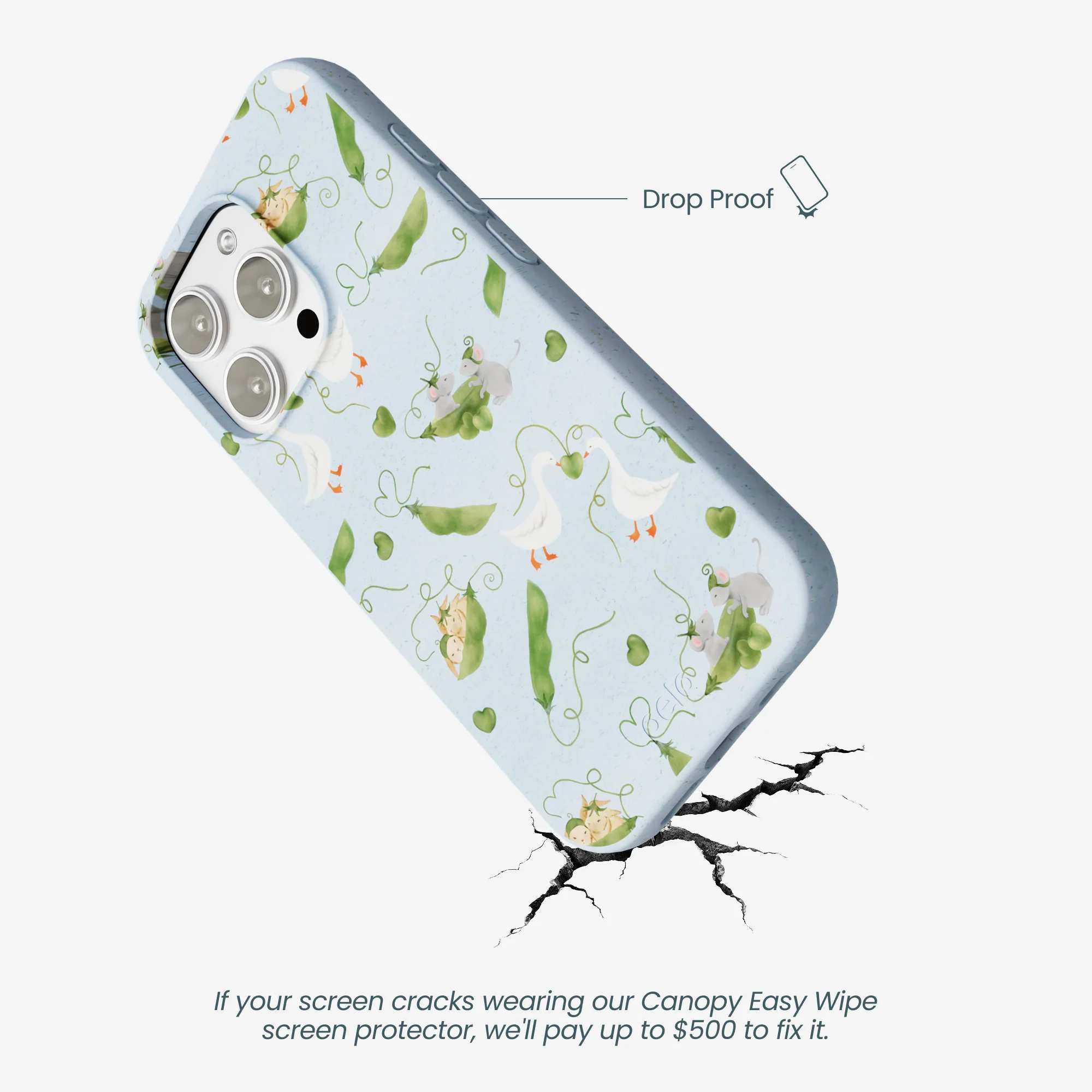 Powder Blue Two Peas in a Pod iPhone 16 Pro Max Case - Image 5