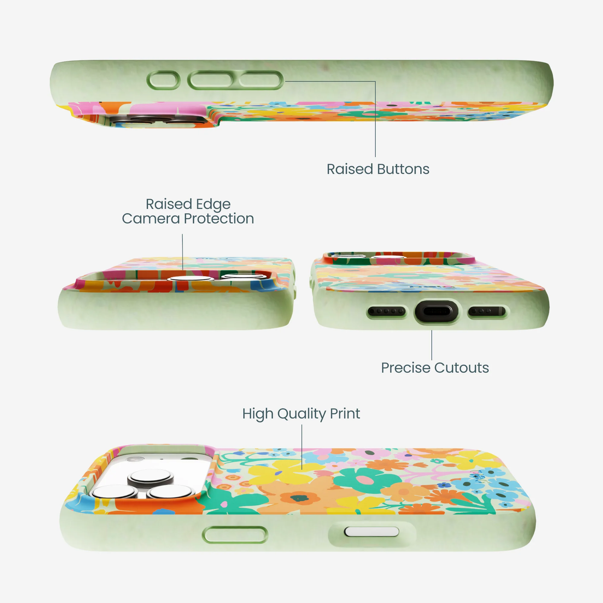 Sage Green Bright Spring iPhone 17 Pro Case - Image 3