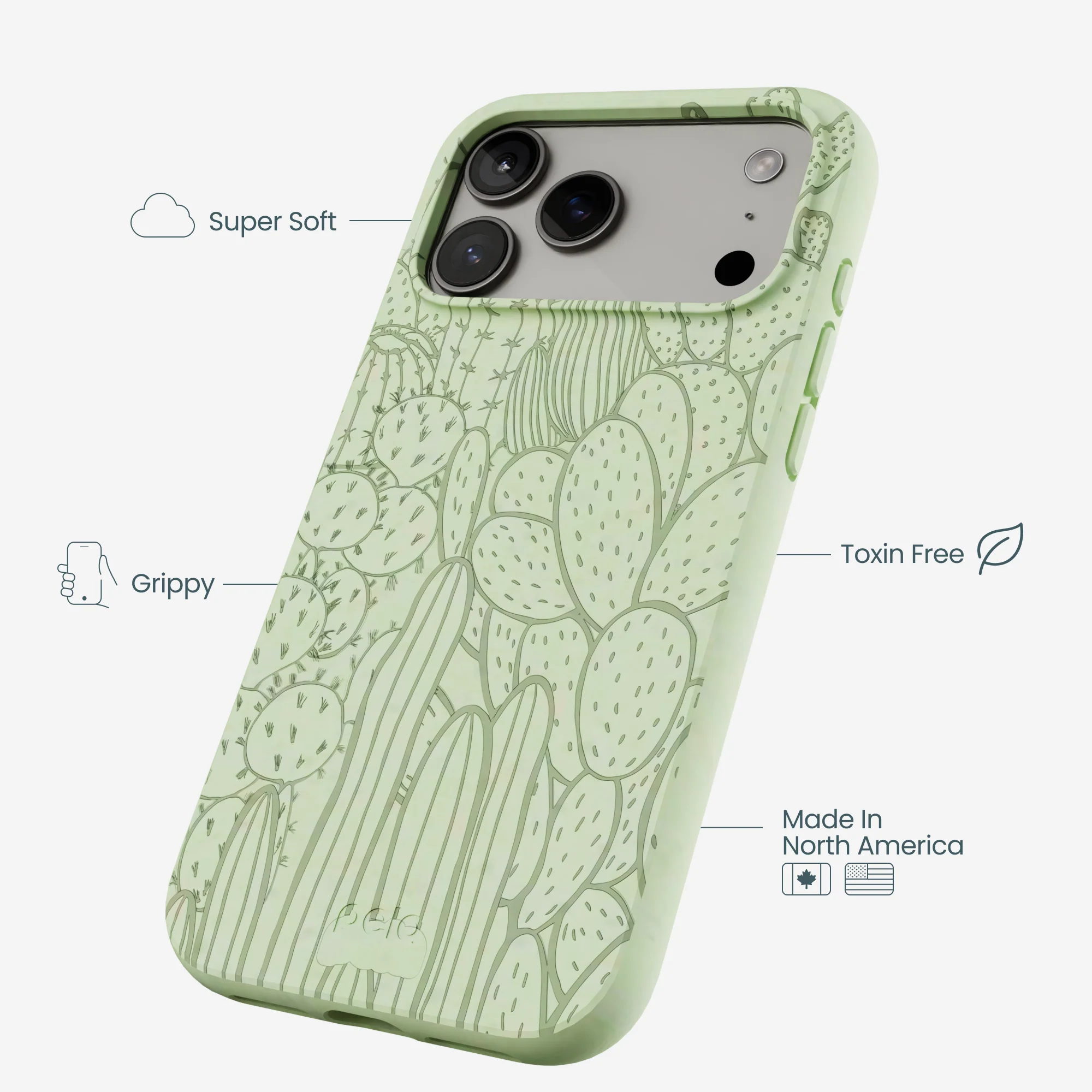 Sage Green Cacti iPhone 17 Pro Max Case - Image 4