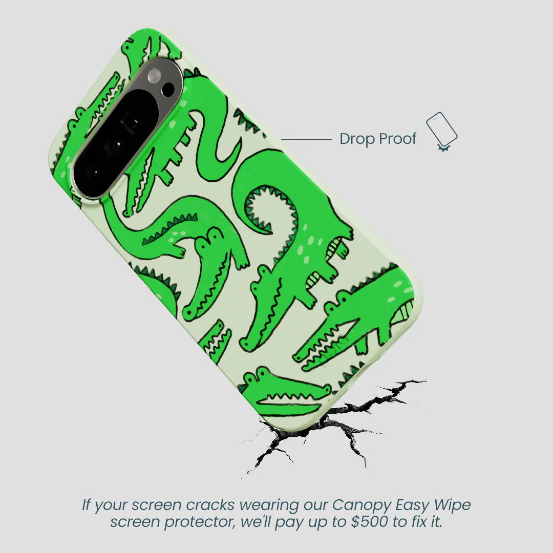 Sage Green Croc a Doodle Google Pixel 10 Pro XL Case - Image 5