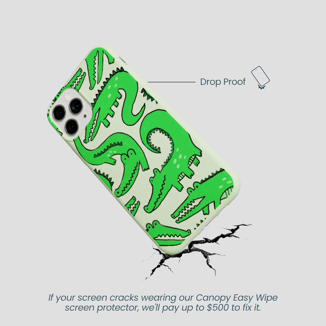 Sage Green Croc a Doodle iPhone 11 Pro Case - Image 5