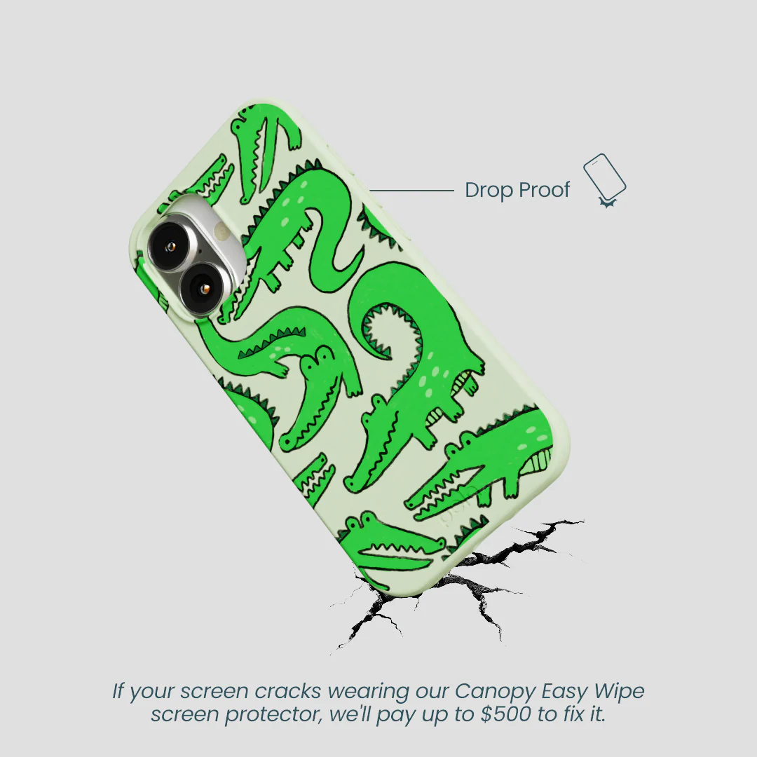 Sage Green Croc a Doodle iPhone 16 Case - Image 5