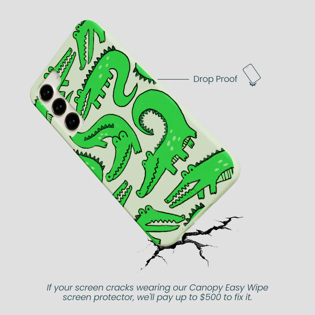 Sage Green Croc a Doodle Samsung Galaxy S23+(Plus) Case - Image 5
