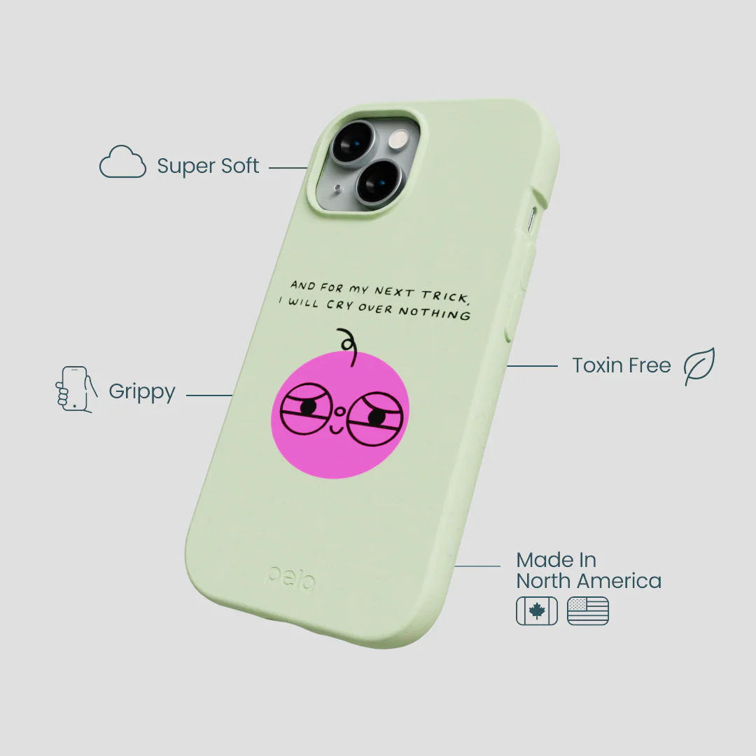 Sage Green Cry iPhone 15 Case - Image 4
