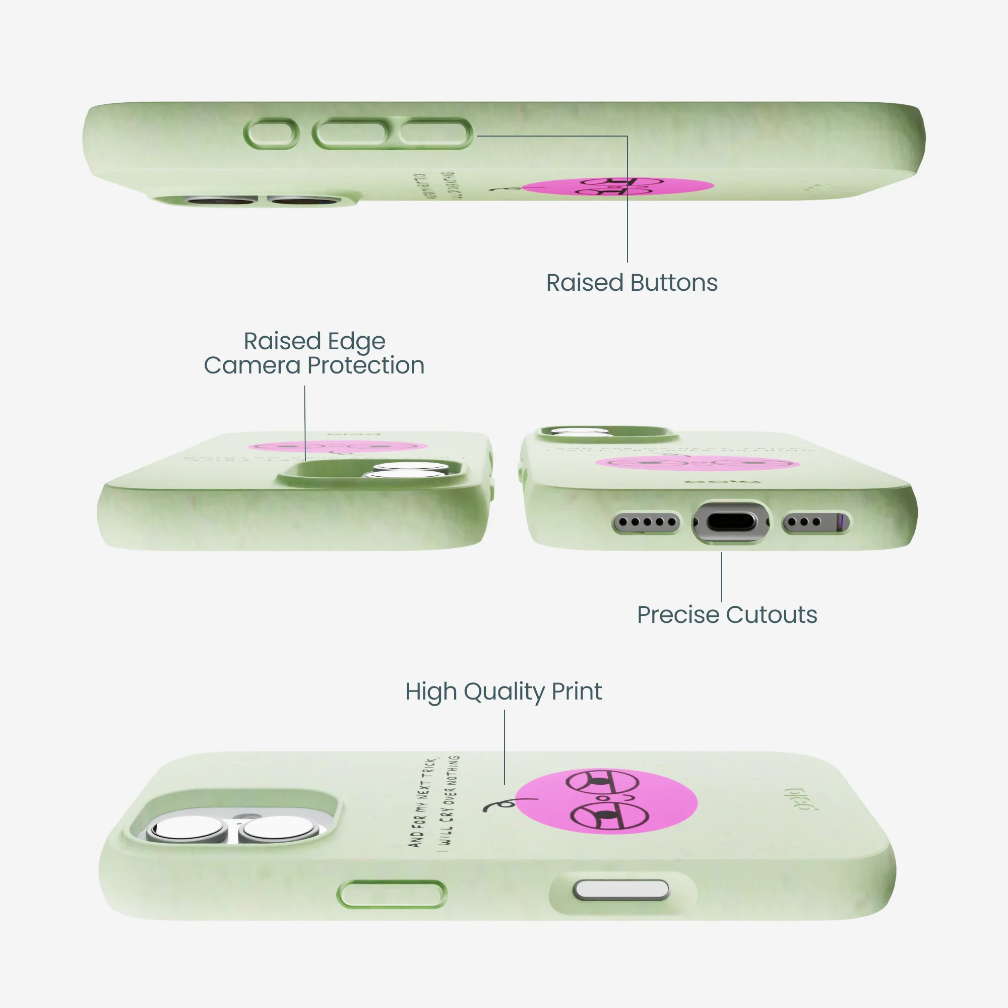 Sage Green Cry iPhone 17 Case - Image 3