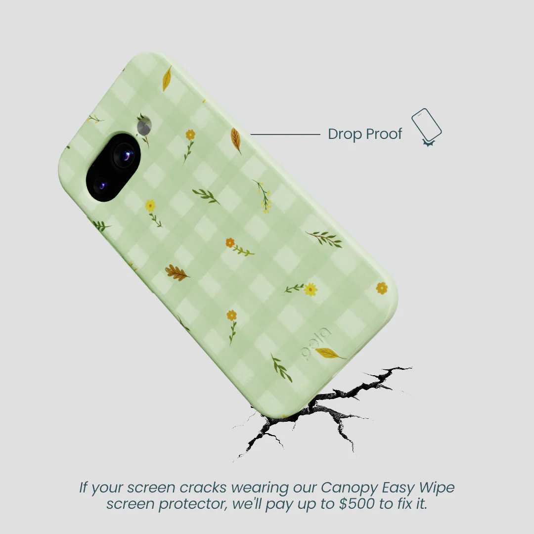 Sage Green Fall Gingham Google Pixel 9a Case - Image 5