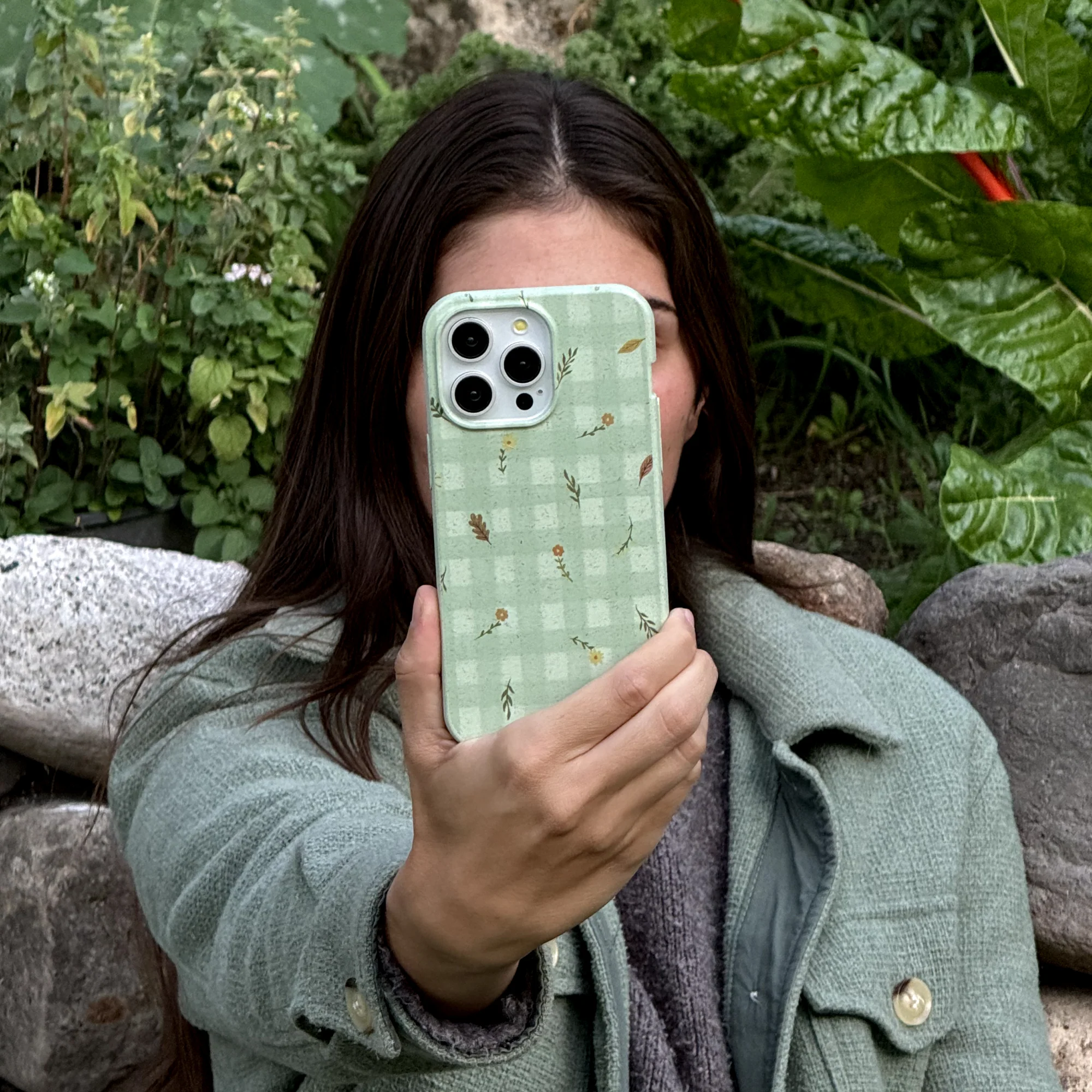 Sage Green Fall Gingham Google Pixel 9a Case - Image 6